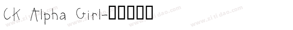 CK Alpha Girl字体转换